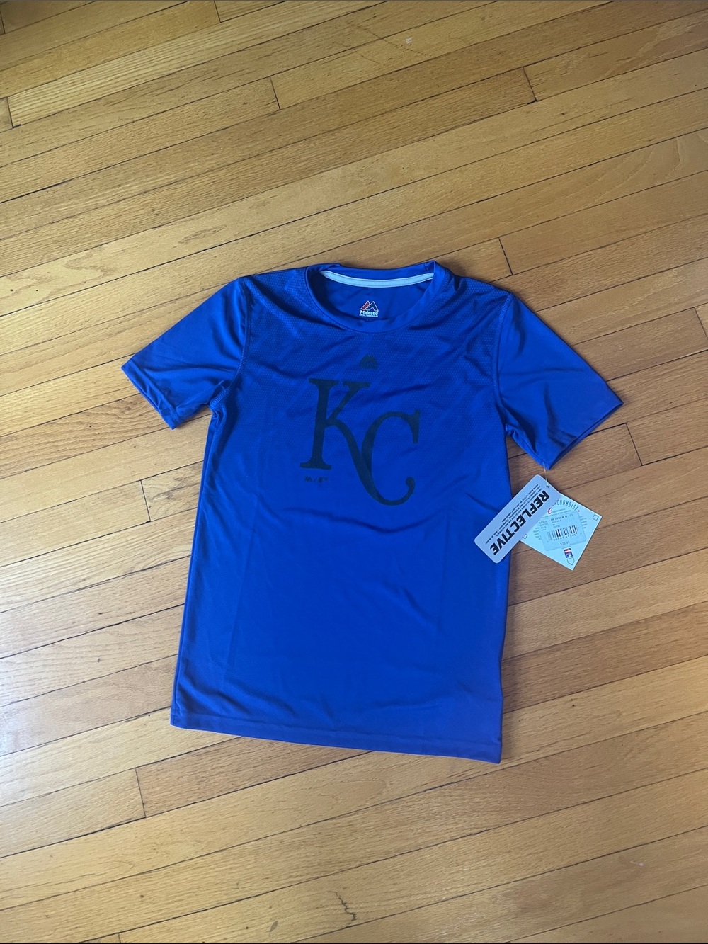 Majestic Kids' KC Graphic Tee in Royal Blue